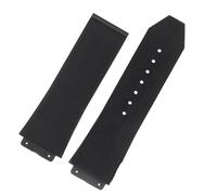 DFAMIN FKM Correas de Reloj de Fluorosilicona, para HUBLOT BIG BANG Silicona 25 * 17 mm 26 * 19 mm Correa de Reloj Impermeable para Hombres Reloj de Cadena Pulsera de Goma(S Black-No buckle,25-17mm)