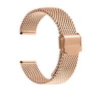 DFAMIN Pulsera milanesa de malla de 1,0 mm, reloj inteligente, pulseras de acero inoxidable de 18 mm, 20 mm, 22 mm y 24 mm(Rose Gold,18mm)