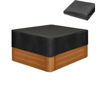 DFANCE Cubierta para Jacuzzi,Impermeable a Prueba de Polvo y Anti-UV,210D Oxford Cuadrada Cubierta para Piscina con Cordón para Bañera De Hidromasaje Al Aire Libre(Size:200×150×20cm)