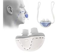 DFANCE Dispositivos contra los Ronquidos,dilatador Nasal eléctricos contra los ronquidos Ayuda Mini Dispositivo Tapón Nariz Respiración Alivio para Hombres Mujeres,White