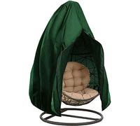 DFANCE Funda Sillon Colgante Exterior Impermeable, Cubierta de Silla de Huevo Colgante, Fundas Prueba de Polvo para Mecedoras Colgantes Giratoria Jardín, 115 * 190 Cm(Color:Verde)