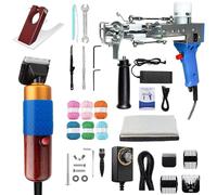 DFANCE Rug Tufting Gun 2 en 1 Cut & Loop Pile,5-40 Puntadas/seg Ajustable con Recortadora De Alfombras,Tufting Gun Kit de Inicio de Pistola de mechones,Rug DIY Making Tools