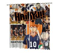 DFARYUP para Haiky-UU!! Cortinas Anime de Dormitorio Infantiles, Cortina Exterior Modernas con Patrón Dibujos Animados, para Niña Niño, Modernas(A9,100 * 140CM)