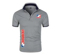 DFARYUP Polos Hombre Nu-Metal & Rap Metal Enthusiast, Camiseta de Vestir, Suave y Cómoda, Ideal para Deportes, Golf y Ropa Informal, Fitness(Grey,XXL)