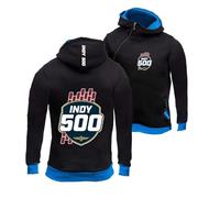 DFARYUP Sudadera con Capucha y Cremallera Hombre para In.di.an.Ap.OL.is 500, No se deforma al Lavar, Adatto per Autunno, Inverno e giornate fresche, Fashion(Blue,3XL)