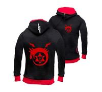 DFARYUP Sudadera Cremallera Hombre para Fullmet-al Alchemi-st, Acabados Premium y refinados, per Tempo Libero, viaggio e quotidianità, Fashion(Red,XXL)