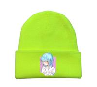 DFARYUP That Time I Got Reincarnated As a Slime Gorra Invierno Hombre, Gorros Invierno Calentar de Punto con Estampado, Clásico Grueso Sombreros, para Trotar, Calentar(Greener2)