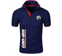 DFARYUP Transpirable Camiseta Po.lo Shirt C.a.n-a.m, Golf Po.los Hombre, Per.fecto Para Salidas De Fin De Semana, fitness(Navy Blue,XXL)