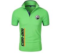 DFARYUP Transpirable Camiseta Po.lo Shirt C.a.n-a.m, Golf Po.los Hombre, Per.fecto Para Salidas De Fin De Semana, fitness(Green,M)