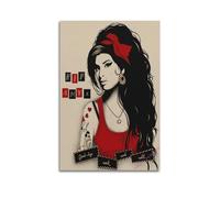 DFBDJASD Póster artístico de Amy Winehouse Singer con pintura decorativa en lienzo para pared e imagen artística moderna para decoración de dormitorio familiar, 30 x 45 cm