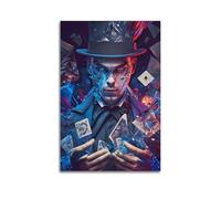 DFBDJASD Póster decorativo de mago con tarjeta del lado oscuro, lienzo para pared e impresión artística moderna para decoración de dormitorio familiar, 20 x 30 cm