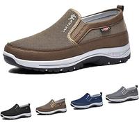 Dfcdcoo Mocasines ortopédicos de viaje transpirables, ortopédicos de viaje Plimsolls Cna Trop, soporte de arco para hombre (marrón, 43)