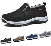 Dfcdcoo Mocasines ortopédicos de viaje transpirables, ortopédicos de viaje Plimsolls Cna Trop, soporte de arco para hombre (negro, 46)