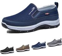 Dfcdcoo Mocasines ortopédicos de viaje transpirables, ortopédicos de viaje Plimsolls Cna Trop, soporte de arco para hombre (azul, 42)