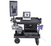 DFCINE Carro de Cámara para Producción de Vídeo - Estación de Trabajo Móvil Plegable, Carga 300KG/660LBS, Aluminio CNC, Ruedas Neumáticas de 8", Montaje sin Herramientas para Estudio, Rodaje y Set