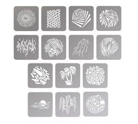 DFCINE Juego de gobos de proyector para Snoot óptico: 14 piezas únicas de 50 mm x 50 mm, cuadrados de precisión cortados con láser, patrones de acero inoxidable compatibles con Bowen Mount fotografía