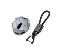 DFCVDFGFSDF Funda para llave de Motocicleta,Carcasa,Metal C Para Streetfighter V4 S SP2 2022-2024 Panigale 2021-2024 CNC Funda Para Llave De Motocicleta Con Llavero(1 Set Grey Nolgo)