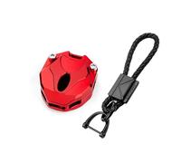 DFCVDFGFSDF Funda para llave de Motocicleta,Carcasa,Metal C Para Streetfighter V4 S SP2 2022-2024 Panigale 2021-2024 CNC Funda Para Llave De Motocicleta Con Llavero(1 Set Red Nolgo)
