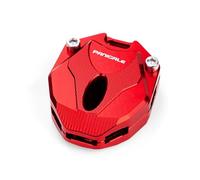 DFCVDFGFSDF Funda para llave de Motocicleta,Carcasa,Metal C Para Streetfighter V4 S SP2 2022-2024 Panigale 2021-2024 CNC Funda Para Llave De Motocicleta Con Llavero(Key Cover Red)