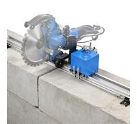 Dfdieratve Guía de Corte Hormigón 3000 RPM Alta Velocidad, Carril Guía para Sierra Anillo de Aleación Aluminio, Elevación Automática con Mando a Distancia, para Hormigón Armado, Granito 2.5M/8.2IN