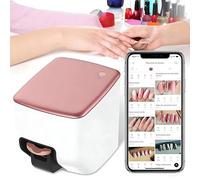 Dfdieratve Impresora de UñAs, Impresora de UñAs Inteligente 3D, MáQuina de ImpresióN de UñAs de Bricolaje AutomáTica PortáTil, ResolucióN de ImpresióN de 4800 PPP,para SalóN de UñAs en Casa