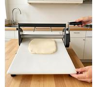 Dfdieratve Laminadora de Pasta Plegable, Manual de Acero Inoxidable, para Mostrador, con Grosor Ajustable,Máquina de Pasta Fresca,Ideal para Preparar Masa de Hojaldre de PanaderíA 60x30cm