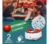 Dfdieratve Limpiador de Bolas de Billar Máquina de Limpieza Automática de Billar, Pulidora de Bolas de Billar, Limpiador de Bolas de Piscina a Prueba de Balas, para 16 Bolas/22 Bolas 16balls