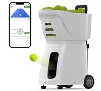 Dfdieratve MáQuina de Pelotas de Tenis, Lanzador de Pelotas de Tenis, Puede Contener Alrededor de 100 Pelotas, Servicio de RotacióN Ajustable, Frecuencia y Velocidad, para Entrenamiento,White