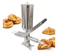 Dfdieratve Máquina Manual para Inyectar Crema ±1g, Depósito 5L, Rellena Berlinesas, Donuts, Churros con Mermelada, Chocolate, Crema Pastelera,para Cafetería, Pastelería, Restaurante shortbeak