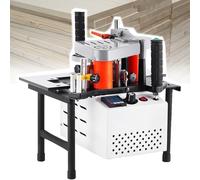 Dfdieratve MáQuina para Encolar Cantos de CarpinteríA, MáQuina para Encolar Cantos Rectos y Curvos con Encolado de Doble Cara PortáTil, MáQuina Profesional para Sellar Cantos Adhesivos de PVC