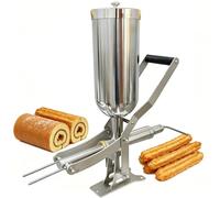 Dfdieratve Máquina para Rellenar Profiteroles y Donuts ±1g, Inyecta Crema Pastelera, Mermelada, Chocolate, Depósito 5L en Acero, para Pastelería, Cafetería, Food Truck, Hogar Longbeak