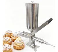 Dfdieratve Rellenadora Manual para Donuts y Churros, 5L de Capacidad - Precisión ±1g,para Crema, Mermelada, Chocolate, Crema Pastelera,Ideal para Pastelería, Panadería, Cocina shortbeak