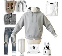 Dfdieratve Secadora y Planchadora Automática 2 en 1 para Ropa y Zapatos， Elimina Arrugas con Vapor, 8 Min Rápido, 360° Cobertura, para Viajes de Negocios, Hoteles y Apartamentos Pequeños