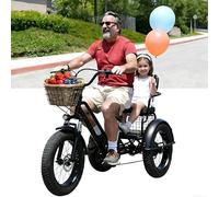 Dfdieratve Triciclo Eléctrico Adulto y Senior - Estable y Seguro, Ruedas 20" Antideslizantes, Asiento Cómodo, Fácil de Usar para Paseos y Recados