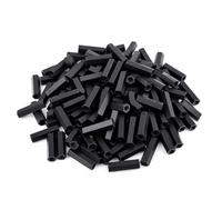 DFDPAXL 100 Piezas De Espaciadores Hexagonales De Nailon con Cabeza Plana, Separadores De Plástico con Rosca Interna M4×10Mm-M4×15Mm para Montaje De Paneles Y Ensamblaje Estructural,M4×11mm