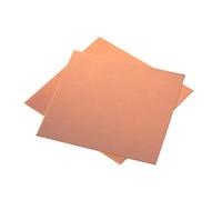 DFDPAXL Placa De Cobre De Metal T2, Lámina De Material De Cobre Puro con Un Espesor De 0,3 Mm Adecuada para Proyectos Eléctricos, Industriales Y De Bricolaje,0.3×50×100mm(2pcs)