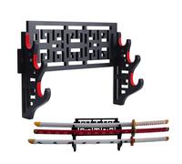 Dfdvye Soporte de espada Katana de 3 niveles, acolchado de terciopelo, soporte para espada, samurai, espada samurái, varita mágica