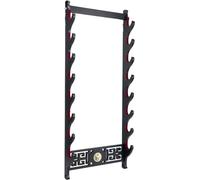 Dfdvye Soporte de pared Katana para espada, 8 niveles, con icono de Tai Chi, de terciopelo, acolchado, soporte para Katana, soporte para espada samurái, varita de sable de luz, soporte para espada