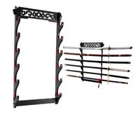 Dfdvye Soporte para espadas Katana de 6 niveles, para espada Samurai, soporte de pared Wakizashi Tanto para colgar en la pared, espada
