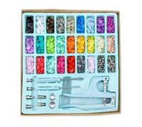 dfEDRd Cierres a presión, Los broches multifunción y 3 Tipos reemplazan el Juego de alicates a presión, Botones plástico/Metal T5 270 Piezas(Sky Blue)