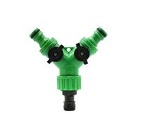 dfEDRd Conector Doble para Manguera, 2 uds 1/2 3/4 Rosca vías Manguera de Grifo Divisor Agua jardín Y Accesorios riego Juntas Interruptor Ajustables(Green B)
