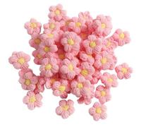 dfEDRd Flores de Punto, 10 Uds. De Apliques Hechos a Mano for Coser Ropa, Zapatos, Sombreros, Manualidades, Clip for el Pelo, de Boda(Pink)