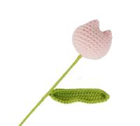 dfEDRd Flores de Punto, Ramo de Tulipanes Tejido a Mano Ganchillo Lana, Accesorios Comedor for el hogar, decoración la habitación(6pcs Pink)