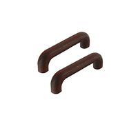 dfEDRd Pomos y tiradores de madera para cajones, Pack de 2 pomos for armario madera haya y nogal negro(B,Hole distance 96mm)