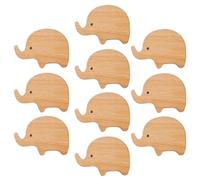 dfEDRd Pomos y tiradores de madera para cajones, Paquete de 10 pomos madera for armario con formas animales, 60x50x30mm(Elephant)