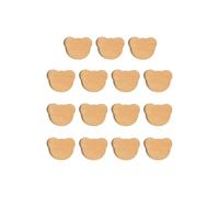 dfEDRd Pomos y tiradores de madera para cajones, Paquete de 15 tiradores cajón madera con forma animales, 68x42x30mm(Bear Head)