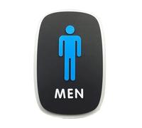 dfEDRd Señales de Aseo: WC, Hombres y Mujeres, Etiqueta Adhesiva de Pared con Letrero for Puerta baño for Hombres y Mujeres, 10x15cm(Men)