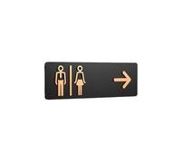 dfEDRd Señales de Aseo: WC, Hombres y Mujeres, Letrero de baño público for Hombres y Mujeres, Izquierda, Derecha, Multicolor, Varios tamaños(7,30x10cm)