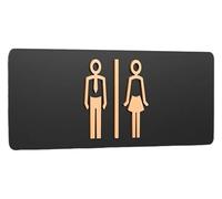 dfEDRd Señales de Aseo: WC, Hombres y Mujeres, Letrero de baño público for Hombres y Mujeres, Izquierda, Derecha, Multicolor, Varios tamaños(3,24x8cm)