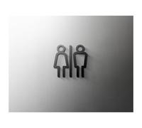 dfEDRd Señales de Aseo: WC, Hombres y Mujeres, Letreros de baño Masculinos y Femeninos, Varios tamaños, Multicolor(4,18x11cm Gold)
